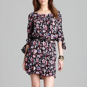 Juicy Couture Floral Black Dress Sheltering Sands Size Small